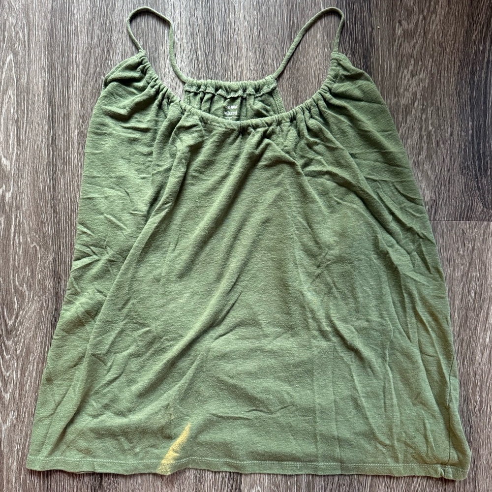 Old Navy | Olive Green Camisole Relaxed-Fit Shirt